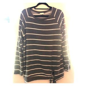 Very Soft! Striped Green Sweater